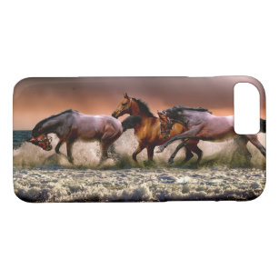 Horses Running in the Ocean Surf at Sunset Case-Mate iPhone Case