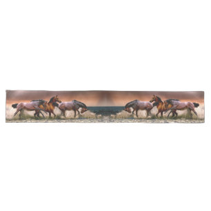Horses Running in the Surf  Long Table Runner