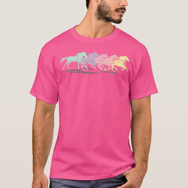 Horses Running Mustangs T-Shirt (Front)