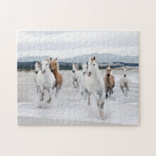 Horses Running on the Beach Jigsaw Puzzle