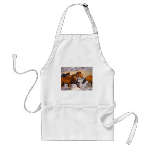 Horses running standard apron
