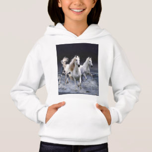 Horses running  throw pillow
