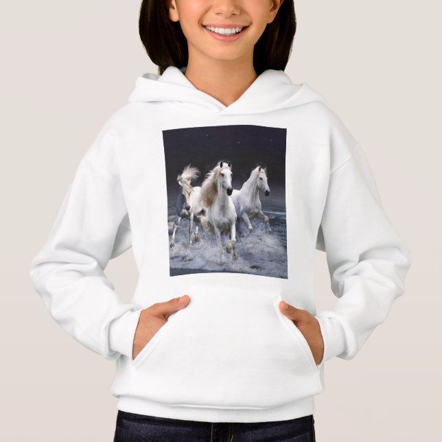 Horses running  throw pillow (Front)