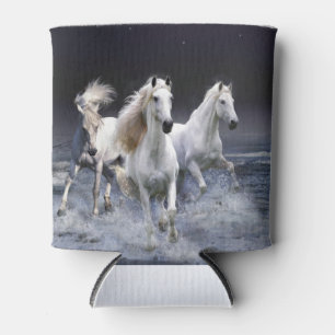Horses running  throw pillow can cooler