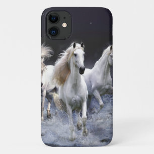 Horses running  throw pillow iPhone 11 case