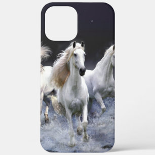 Horses running  throw pillow iPhone 12 pro max case