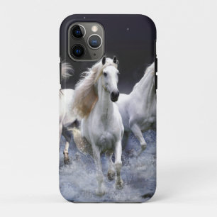 Horses running throw pillow iPhone 11 pro case
