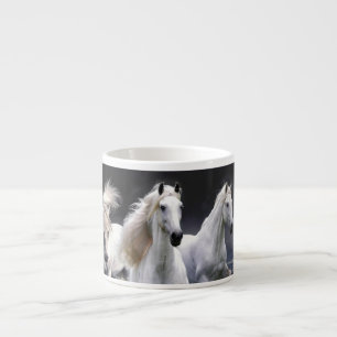 Horses running  throw pillow espresso cup