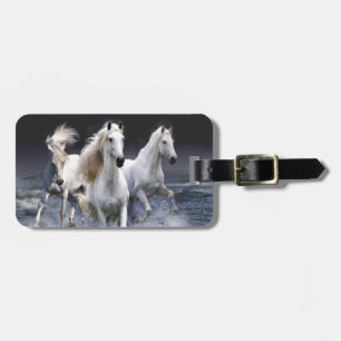 Horses running  throw pillow luggage tag