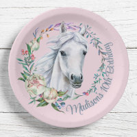 Horses saddle up cowgirl birthday personalised