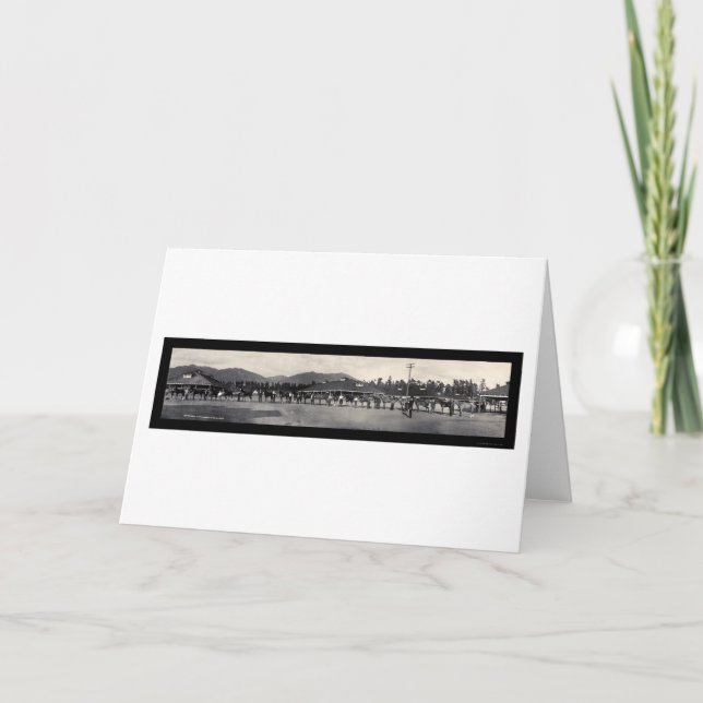 Horses Santa Anita Photo 1908 Holiday Card (Front)