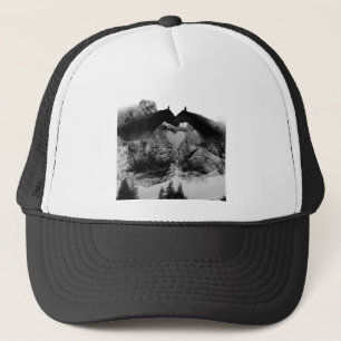 Horses snow California Kirkwood Hearts chute Ski V Trucker Hat
