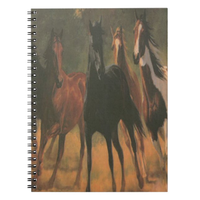 Horses Spiral Notebook (Front)