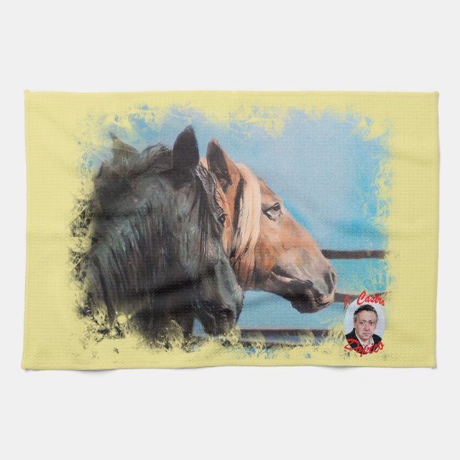 Horses Tea Towel (Horizontal)