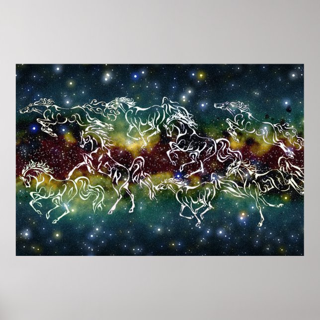 HORSES THROUGH THE MILKY WAY Poster (Front)