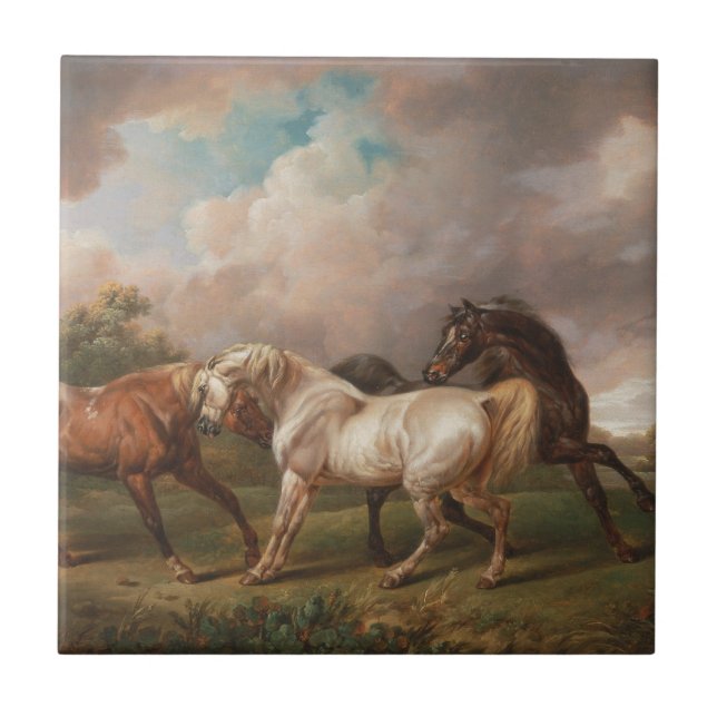  Horses  Tile (Front)