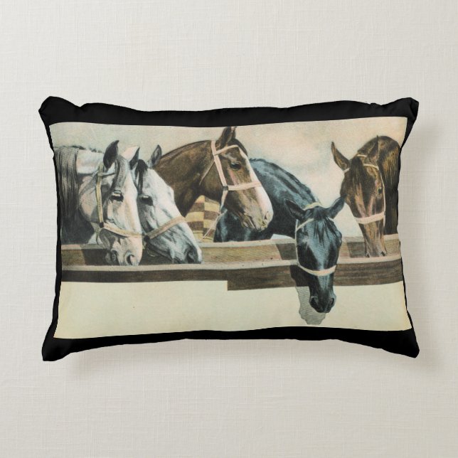 Horses Together Decorative Cushion (Front)