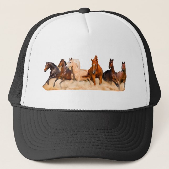 horses trucker hat (Front)