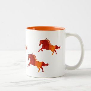 Horses Two-Tone Mug