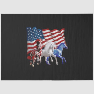 Horses Usa American Flag Horse Tissue Paper