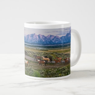 Horses Walk Large Coffee Mug