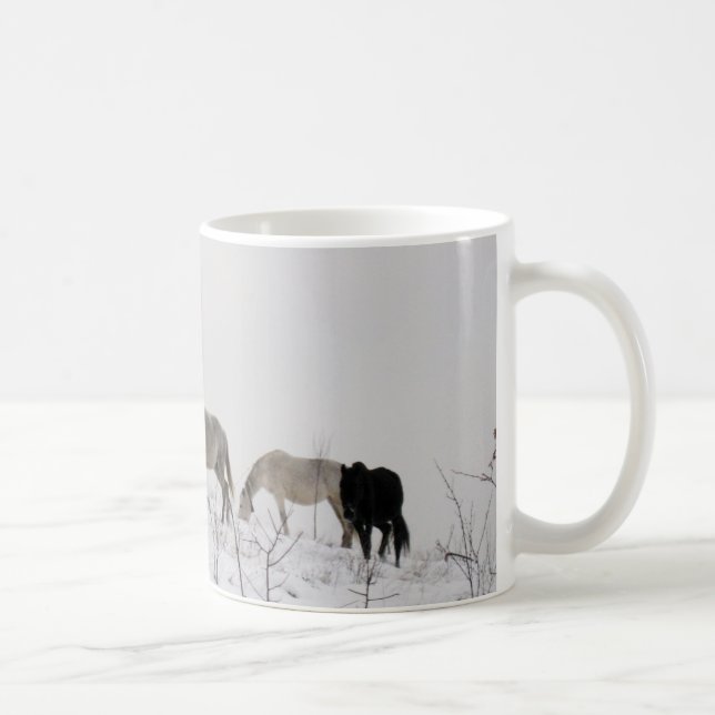 Horses Winter Photo Classic White Mug (Right)