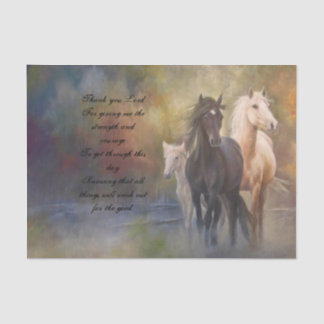 Horses With A Prayer Decoupage Tissue Paper