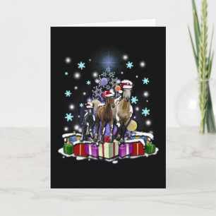 Horses with Christmas Styles Holiday Card