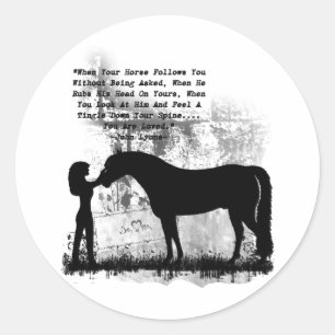 Horses- You Are Loved Classic Round Sticker