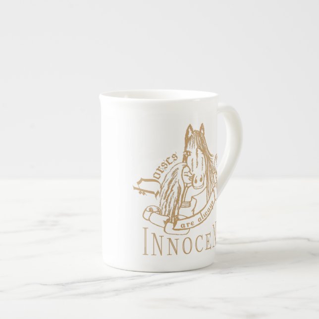 HorsesAreInnocent - Bone China Mug (Front Right)