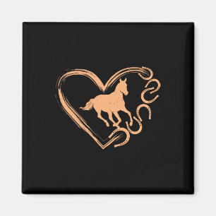 Horsescute Ss Cute Ss Heart Shaped Design - Horse Magnet