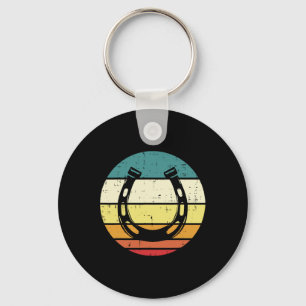 Horsescute Ss Cute Ss Sunset Retro Horse Horseback Key Ring
