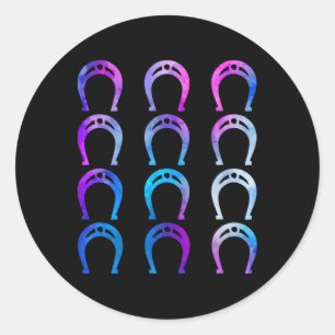 Horsescute Ss Cute Sss Horse Riding Equestrian Hor Classic Round Sticker