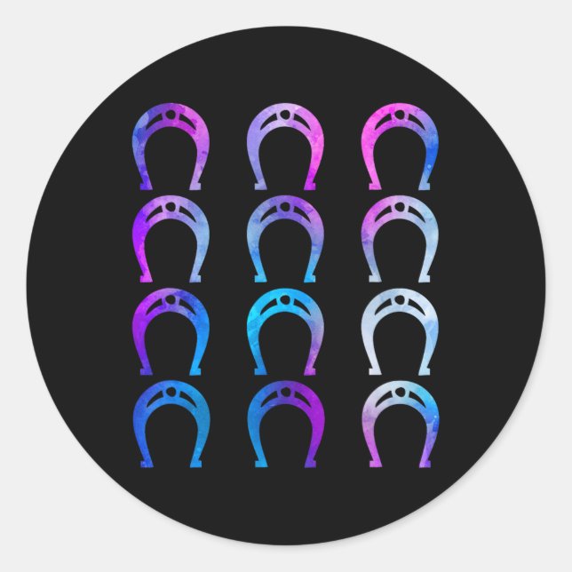 Horsescute Ss Cute Sss Horse Riding Equestrian Hor Classic Round Sticker (Front)