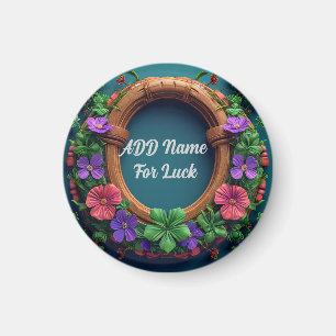 Horseshoe and clover Lucky Charm Fridge Decor Magnet