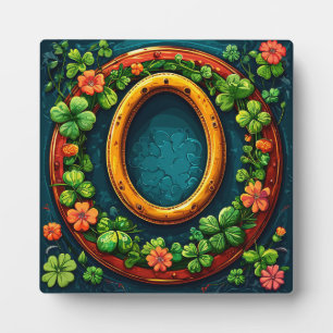 Horseshoe and clover plaque