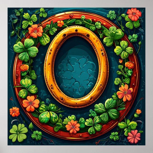 Horseshoe and clover poster (Front)