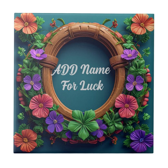 Horseshoe and clover tile (Front)