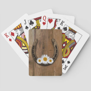 Horseshoe and Daisies Playing Cards