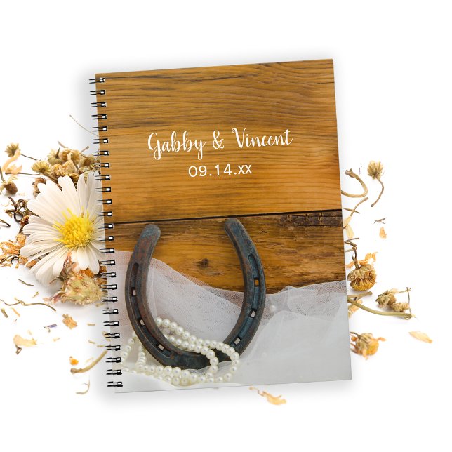 Horseshoe and Pearls Country Western Wedding Notebook (Creator Uploaded)