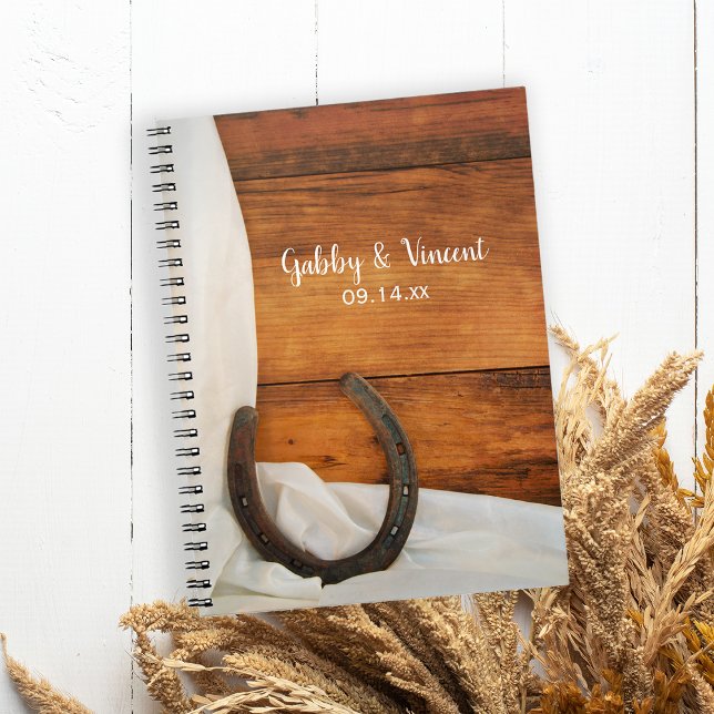 Horseshoe and Satin Country Barn Wedding Notebook (Creator Uploaded)