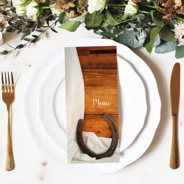 Horseshoe and Satin Country Western Wedding Menu (Creator Uploaded)