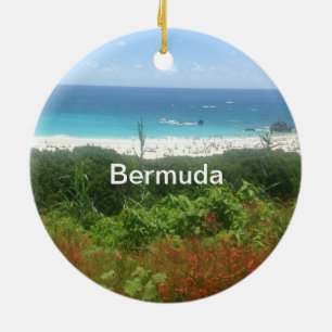 Horseshoe Bay Beach, Bermuda Ceramic Tree Decoration