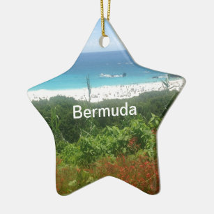 Horseshoe Bay Beach, Bermuda Ceramic Tree Decoration