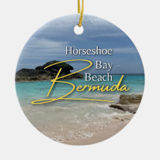 Horseshoe Bay Beach Bermuda Ceramic Tree Decoration