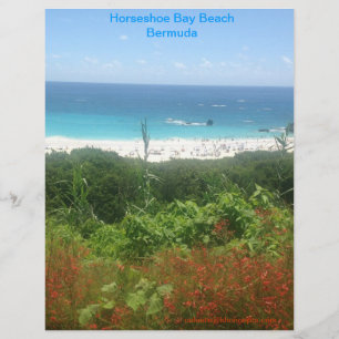 Horseshoe Bay Beach, Bermuda Personalised Letterhead