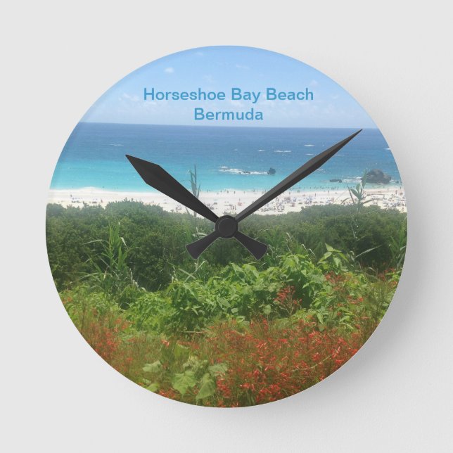 Horseshoe Bay Beach, Bermuda Round Clock (Front)