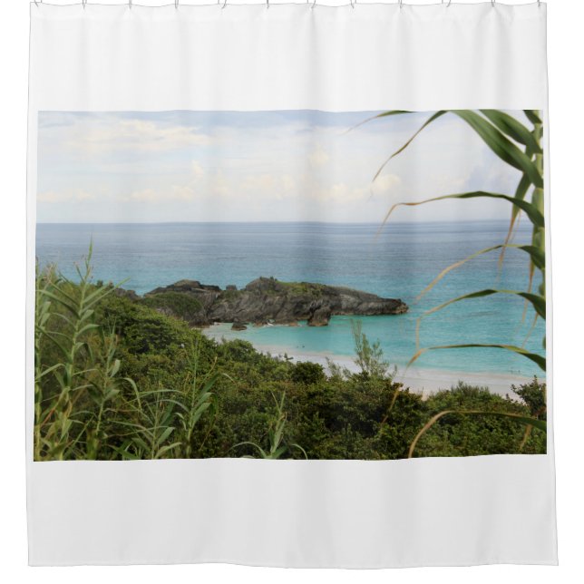 Horseshoe Beach, Bermuda Shower Curtain (Front)