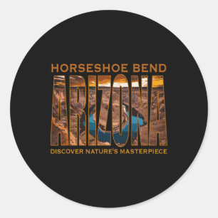 Horseshoe Bend Arizona Desert Hiking Rv Travel Fam Classic Round Sticker