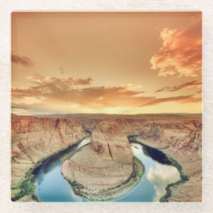 Horseshoe Bend Caynon Glass Coaster